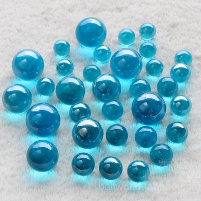 湖蓝色海蓝色玻璃弹珠玻璃珠饰品