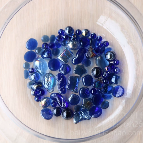 Big Love Blue Glass Popult Bead Road Prop go sub -porte fish quate cluster cluster
