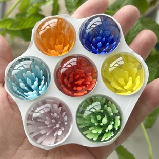 精彩球25mm花朵款玻璃珠内花玻璃球弹珠工艺品装饰玻璃珠玩具玻子