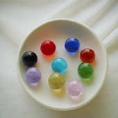 拍摄道具 饰填充 实心12毫米直径小玻璃珠无孔米粒珠 鱼缸花瓶装