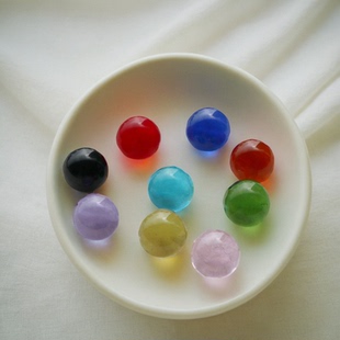 实心12毫米直径小玻璃珠无孔米粒珠 鱼缸花瓶装饰填充 拍摄道具