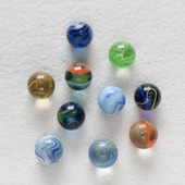 花瓶鱼缸装 饰球 糖果球 玻璃球25mm弹珠 特别花色款