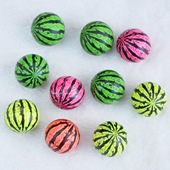 西瓜弹力球不透明浮水塑胶球儿童宠物宝宝猫咪玩具球多色跳跳球