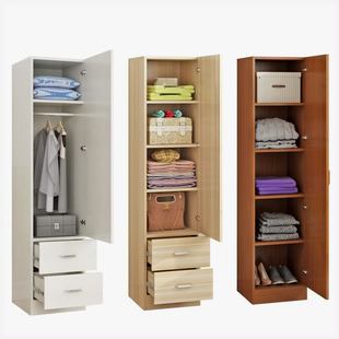 单门小衣柜简约家用宽40/60窄小型卧室衣柜储物柜夹缝收纳柜儿童