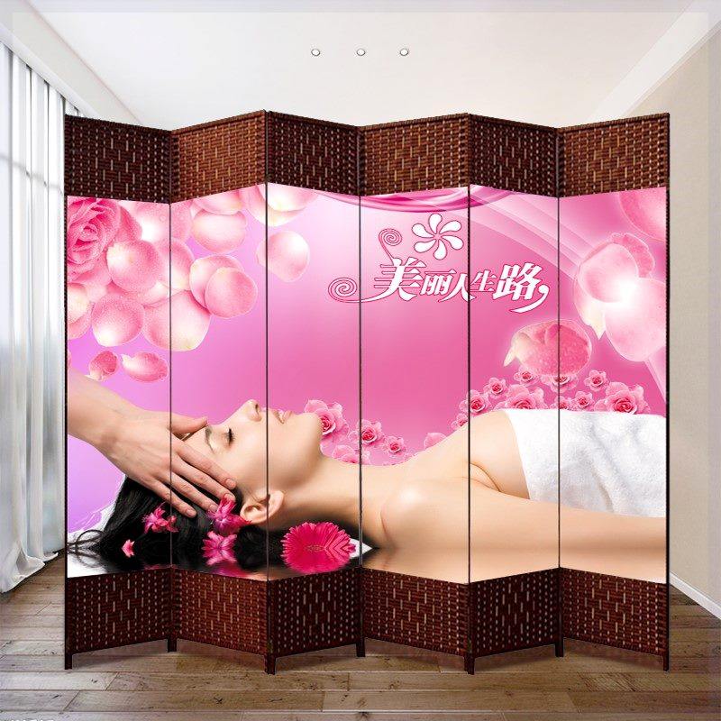屏风房间隔断墙折屏客厅卧室遮挡平风折叠移动养生美容院玄关家用
