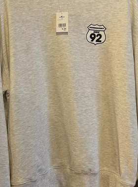 春秋季灰色圆领卫衣男女同款usj日本环影卫衣马里奥赛车印花刺绣