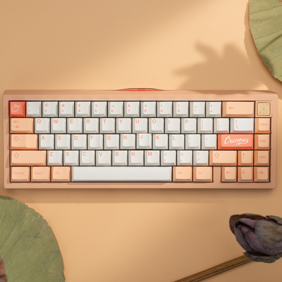 「Meletrix」ZOOM 65V3三模开槽红色尾灯屏幕版客制化键盘套件