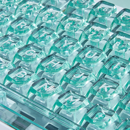 WuqueStudio 琥珀PC全透明键帽OSA大全套半山青黛玉华紫太阳之吻