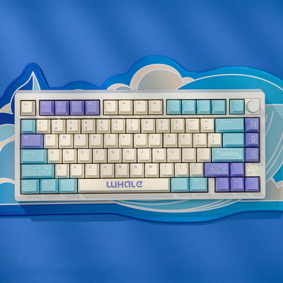 WuqueStudio 鲸鱼键帽大全套可爱桌垫游戏键盘垫异形创意桌垫