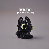 无聊了 买个小飞龙在家训练无牙仔夜煞模型微景观DIY手工场景配件