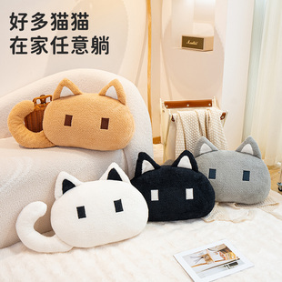 INS风猫咪抱枕沙发靠垫午睡卡通靠枕沙发靠垫办公室午睡车枕