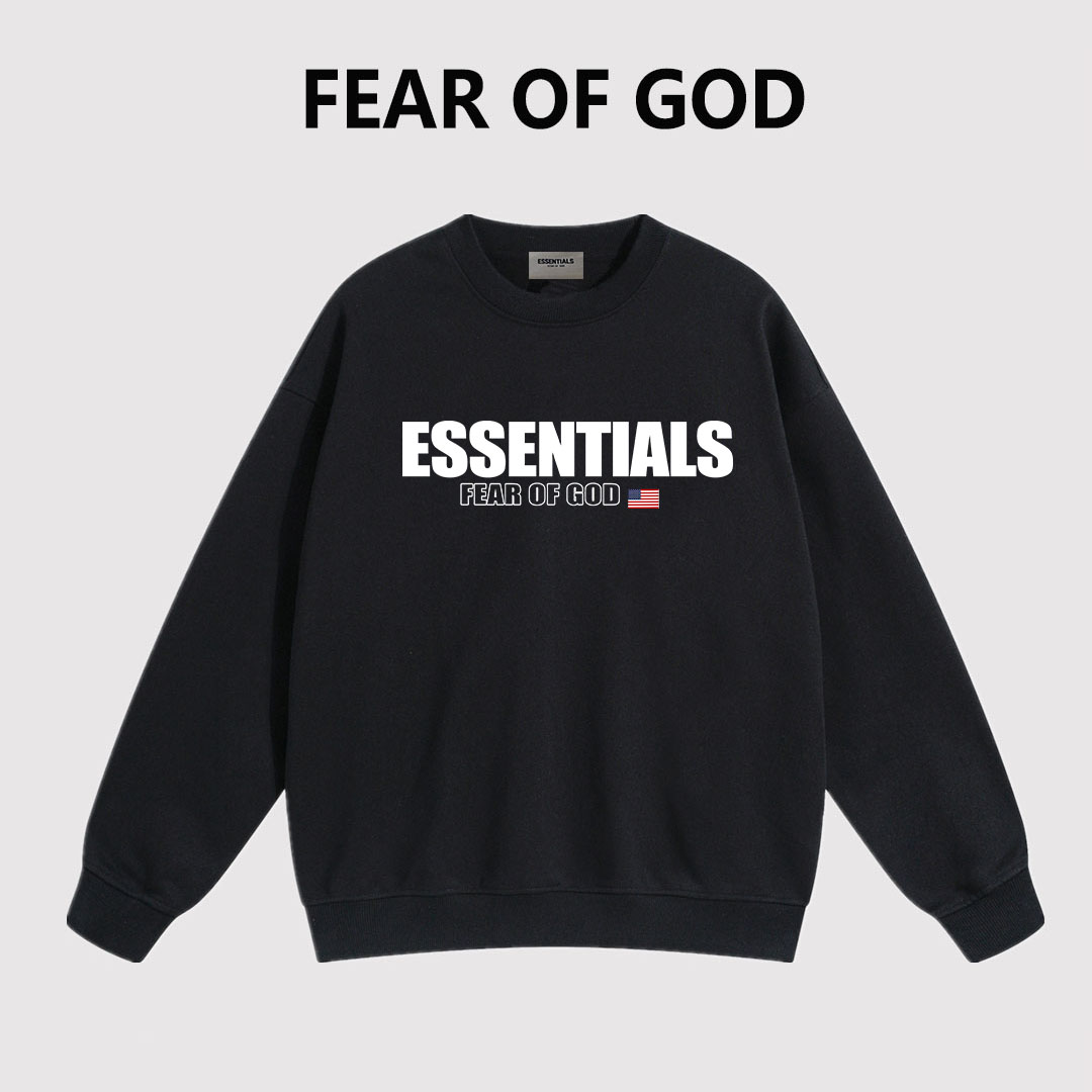 ESSENTIALS国旗美式潮牌圆领卫衣