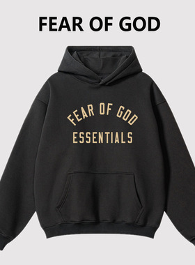 FEAR OF GOD复线ESSENTIALS潮牌美式秋冬加绒FOG连帽卫衣帽衫男女