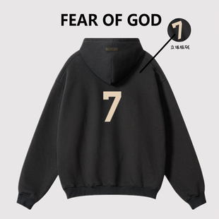 第七季 高街essentials百搭情侣外套冬 植绒7号卫衣连帽男女FOG美式