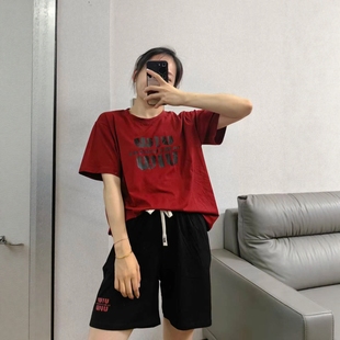 宽松冰棉衣胖妹妹大码 2025新款 夏季 女运动短袖 家居外穿两件套 套装