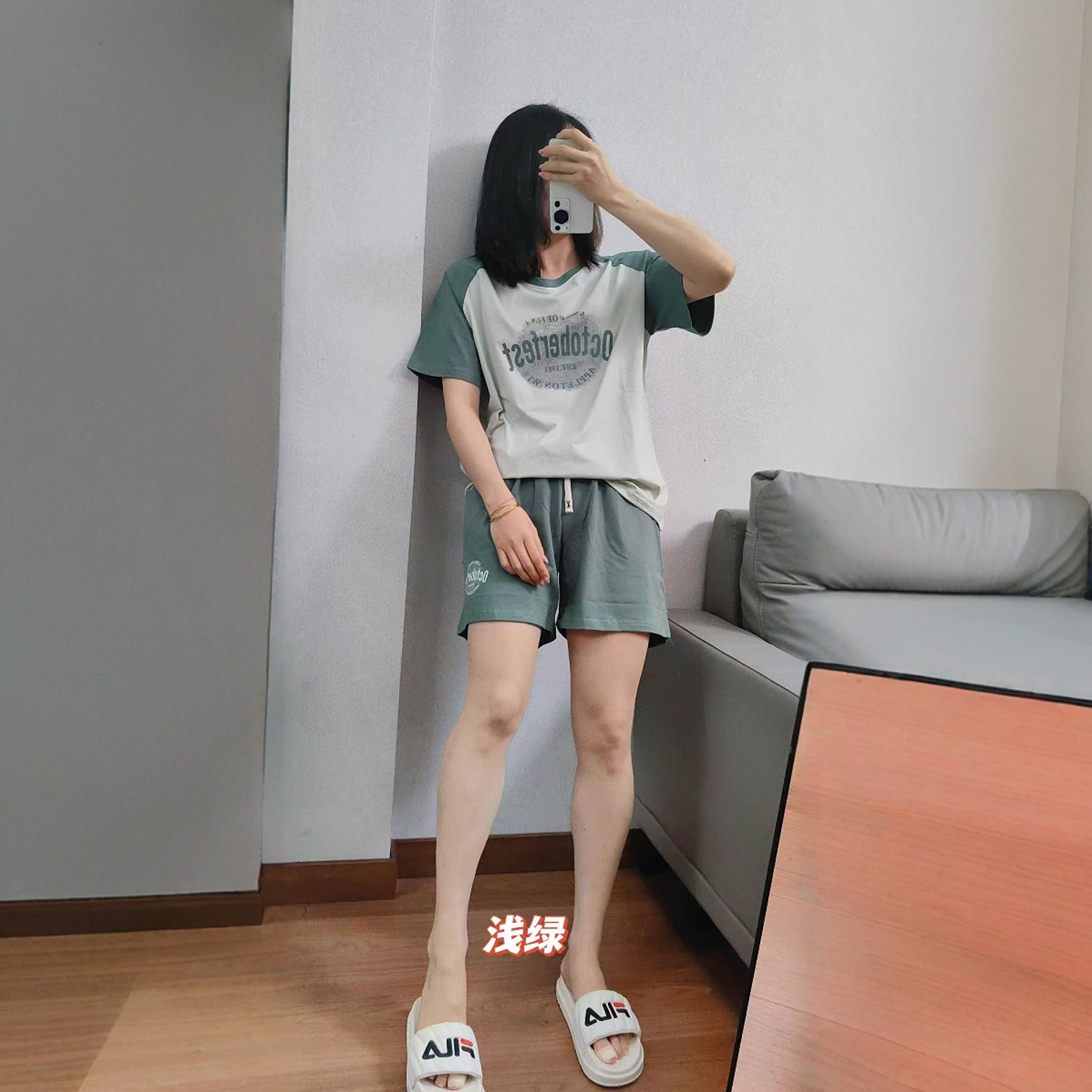 2025新款家居运动套装女夏季宽松显瘦短袖上衣女生两件套休闲衣服