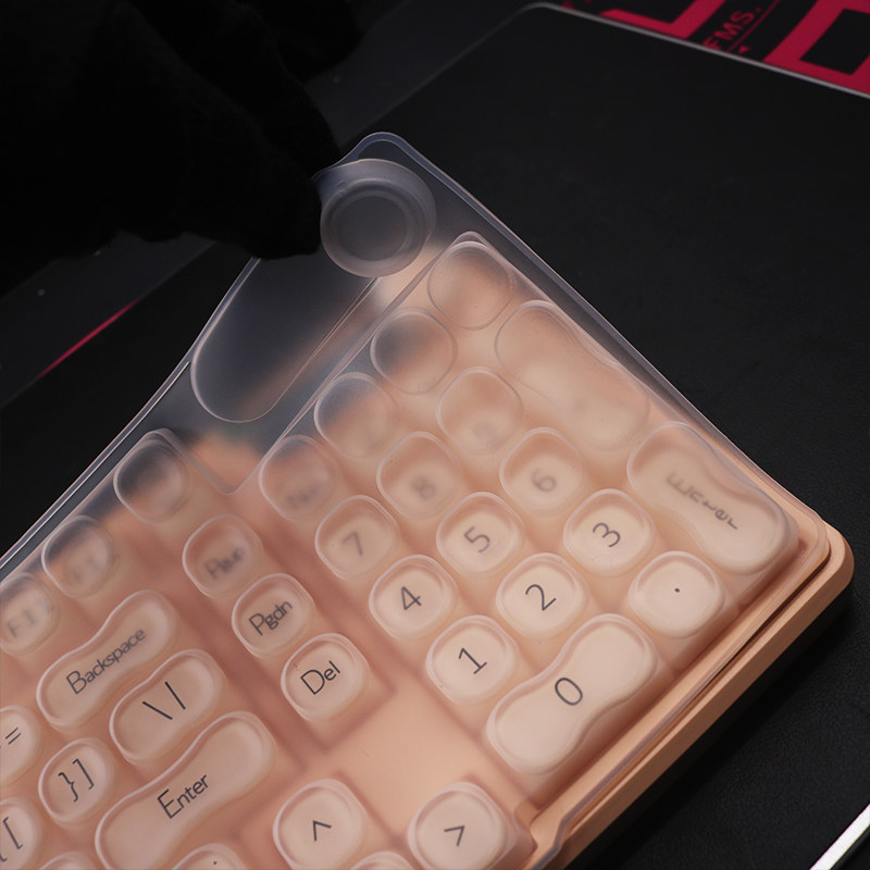 天翅全覆盖键盘膜适合BOW航世粉底液键盘保护膜硅胶防尘套键盘罩