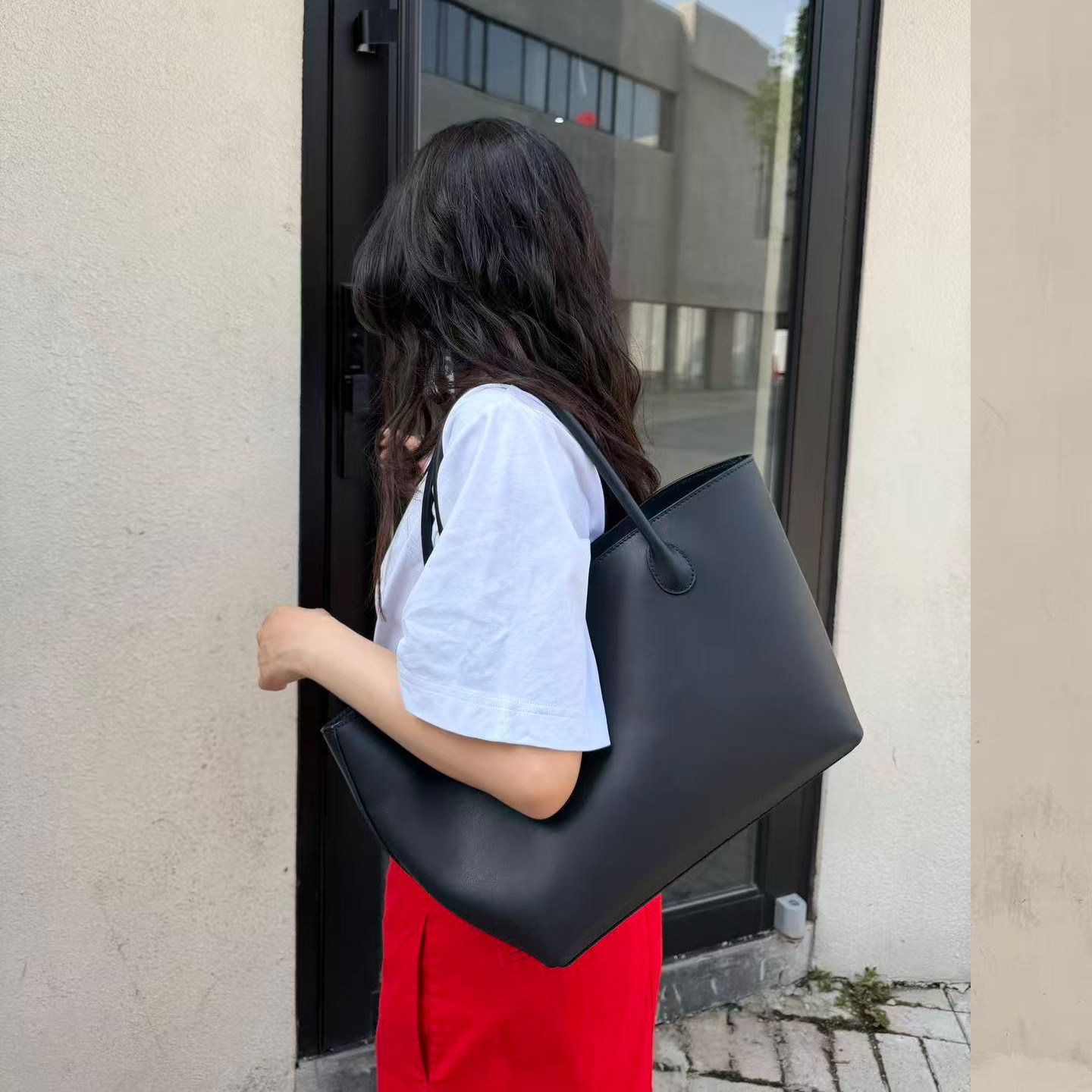 中号篮子包头层牛皮
