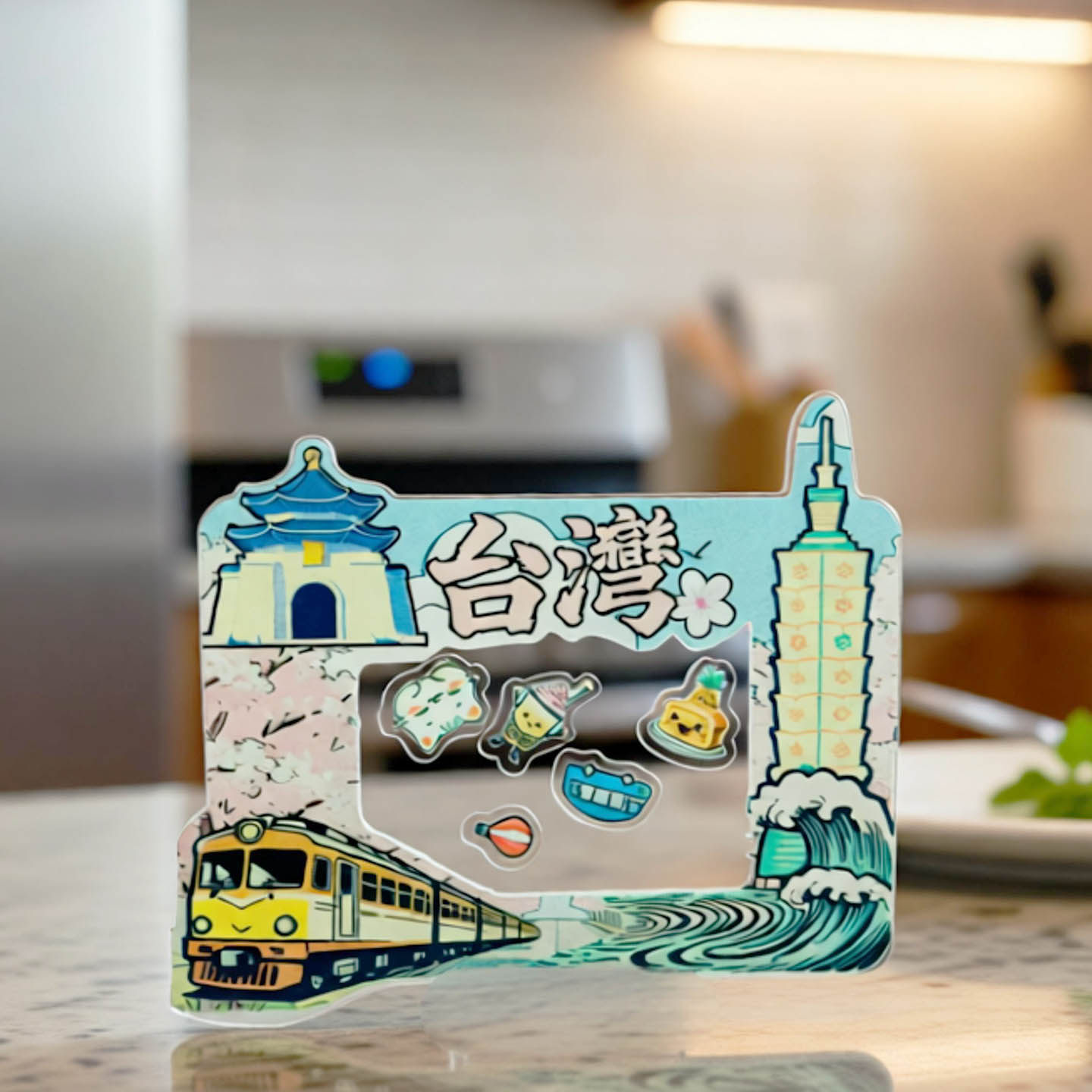 台湾文创压克力地标冰箱贴
