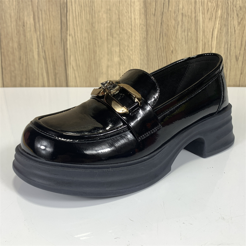 专柜正品撤柜真皮女鞋春秋款乐福鞋女英伦风小皮鞋厚底增高单鞋