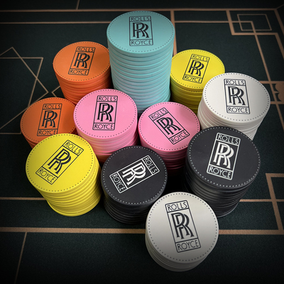 豪华Rolls Royce劳斯莱斯大尺寸43德州扑克筹码陶瓷无面值筹码币