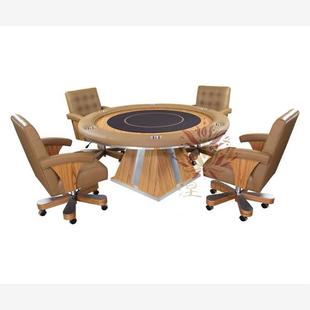 圆形德州扑克桌 棋牌桌 可另配餐桌盖子 poker table