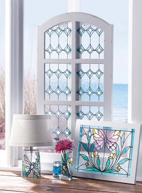 美国GG花窗玻璃画颜料Gallery Glass链接2手绘彩绘手工陶瓷plaid