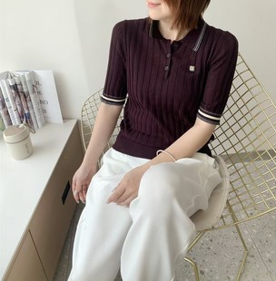 天丝优质美洋精品针织衫 上市2025年秋季 新款 奥斯飞尔设计感短袖