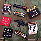 TOUCN别碰我PVC魔术贴章捣蛋鬼胶章个性 NOT 帽章夜光长条臂章