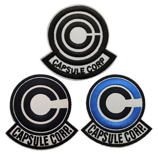 动漫徽章Z蓝色胶囊包配件朋克臂章CAPSULE CORP大号魔术贴章
