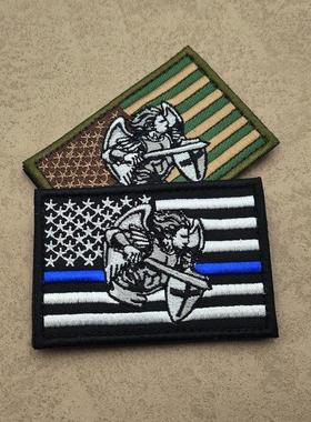 USA圣迈克尔大天使臂章刺绣魔术贴章动漫暗黑破坏神3徽章背包贴章