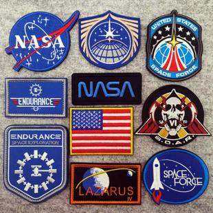 NASA Patch太空探索臂章US使命召喚UNSA刺繡魔術貼章 Force Space