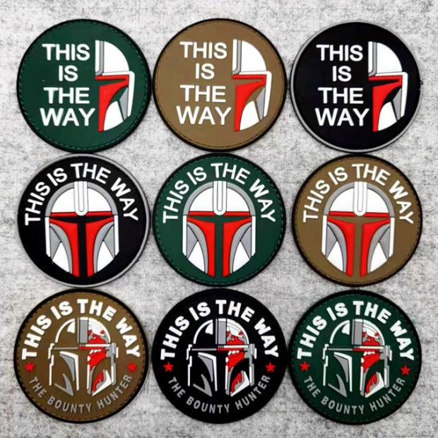 pvc星球大战臂章曼达洛人胶章this is the way patch赏金猎人徽章