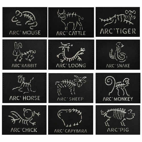 鸡骨头反光背包贴章12生肖贴章