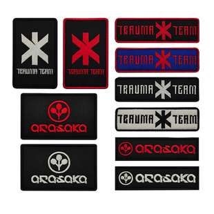 HG棒球服胸章生命之星trauma team刺绣魔术贴章医疗十字背包贴章