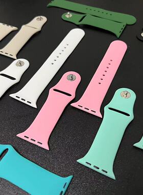原硅胶经典款适用iwatch9表带s7s8se学生手腕带ultra