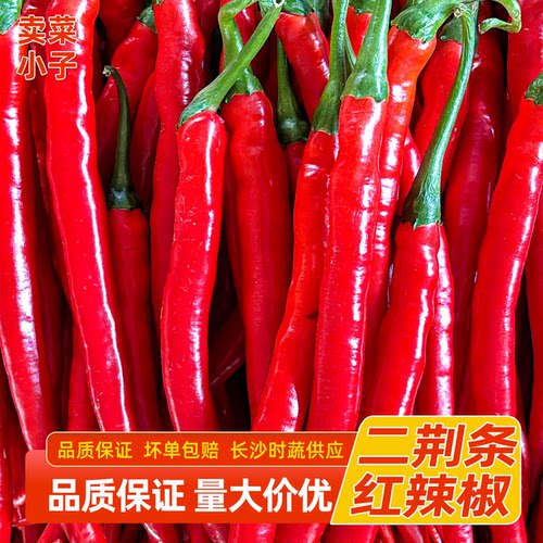 湖南新鲜红辣椒二荆条红线椒红海椒辣子特香辣长辣椒餐饮食材批发