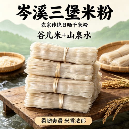 岑溪三堡米粉米线纯手工特价大促