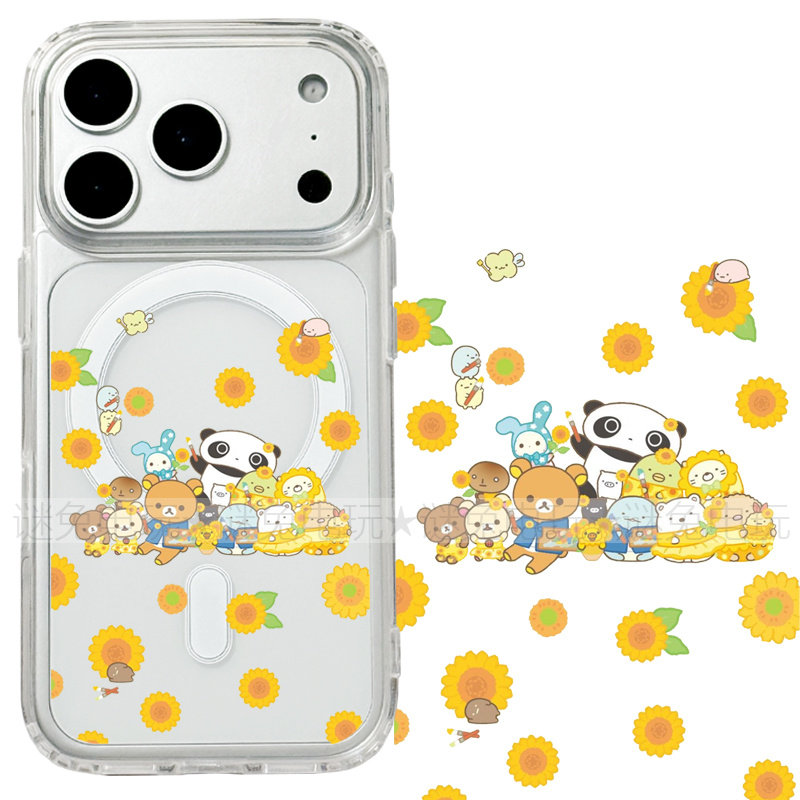 适用iphone18promax苹果18pro手机壳MagSafe磁吸18透明17promax可爱轻松熊17角落生物16三星16e保护套17e