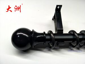 铝合金直轨 北京 窗帘杆 单双 罗马杆 安装 上门测量 黑色