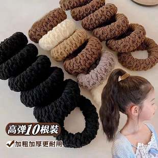 发绳高弹力发圈高马尾头绳洋气加厚加粗发饰扎头发不伤发橡皮筋