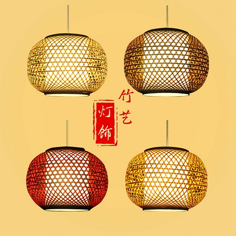 手工编织禅意古典竹编灯笼餐厅吊灯酒店茶楼乡村庭院玄关螺口灯罩,家装灯饰光源,床头/玄关/吧台/过道吊灯,淘宝优惠券,粉丝福利购,淘宝优惠卷