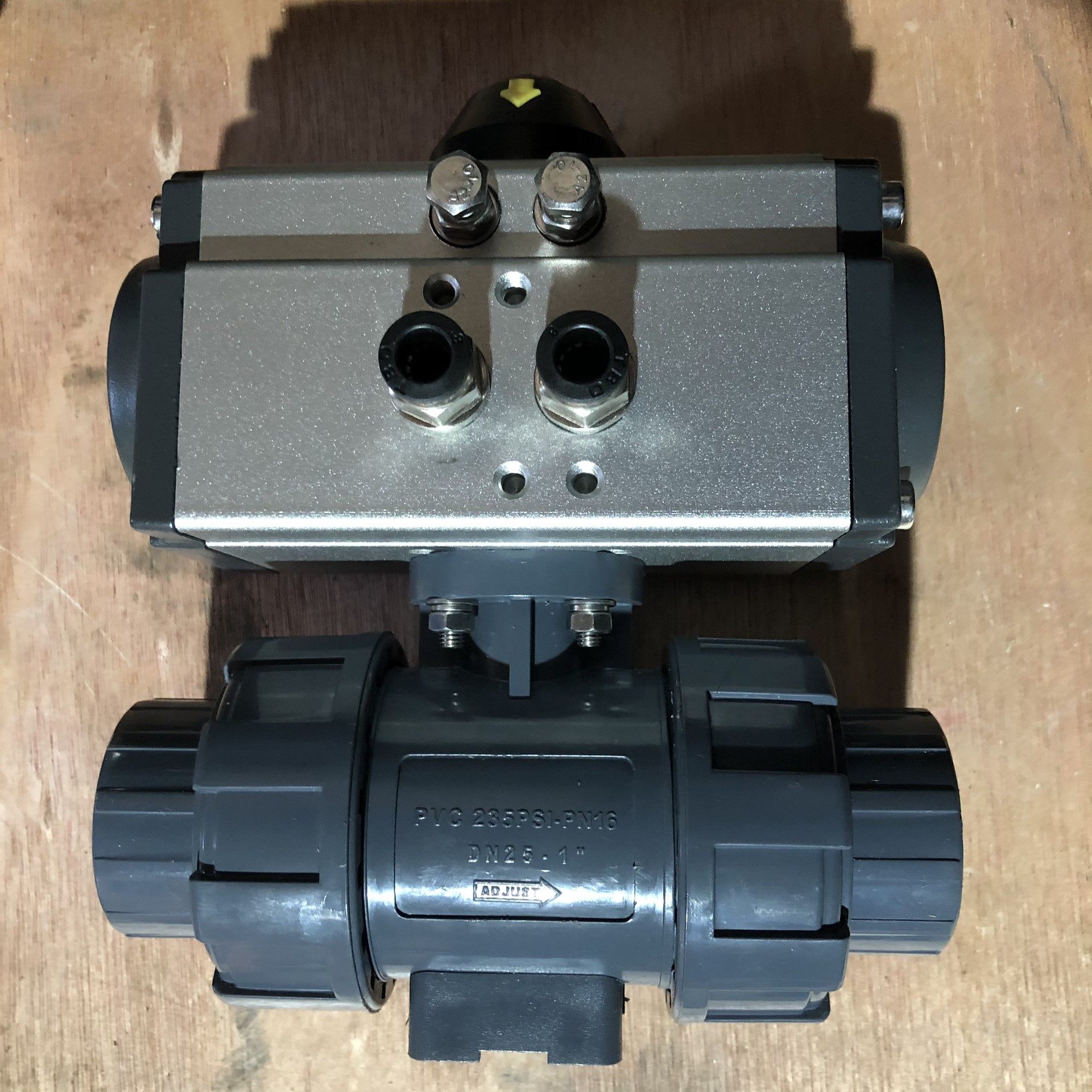 维修指导气动PVC球阀 双活结PPH塑料丝扣球阀 气动双作用快开快装