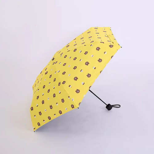 五折伞防晒遮阳黑胶晴雨两用