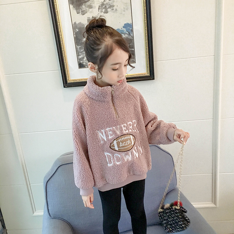 女童卫衣2018新款秋冬韩版潮童装中大童洋气加厚中高领羊羔毛上衣|ruв категории Детская одежда, свитер/свитер - от Buy2taobao.com для оказания профессиональной услуги покупки агента Taobao