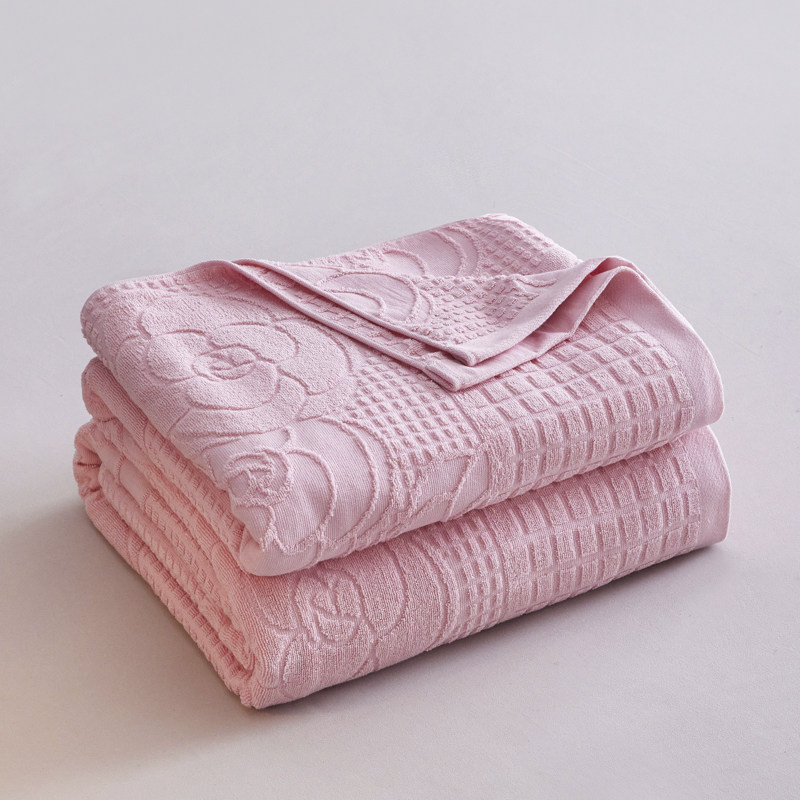 上海老牌全棉老式毛圈毛巾被双单人夏季薄款成人毯子纯棉盖毯被子