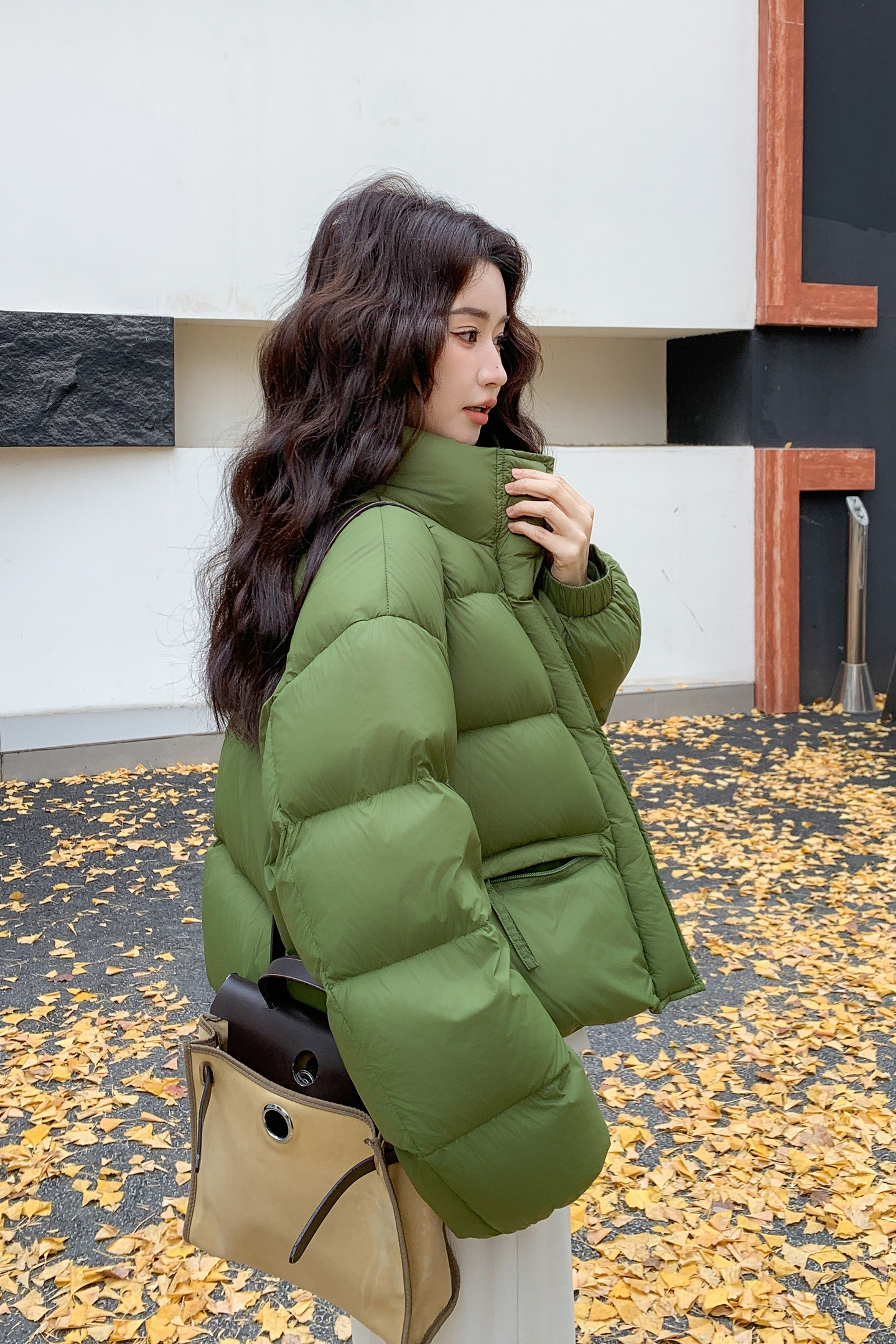 现货新款！绿色加厚短款羽绒服90白鸭绒159-565P275K418,女装羽绒服,浙宝159