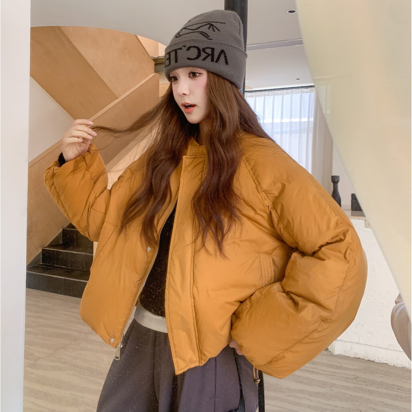 现货！黄色短款90白鸭绒羽绒服外套159-524P275K418,女装羽绒服,浙宝159