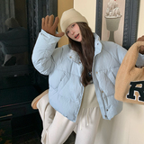 现货！蓝色小个子棉服女短款立领棉衣159-701P155K228，女装棉衣/棉服，浙宝159