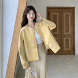 新款！现货提花黄色风新中式外套159-2610P155K248，女装短外套，浙宝159